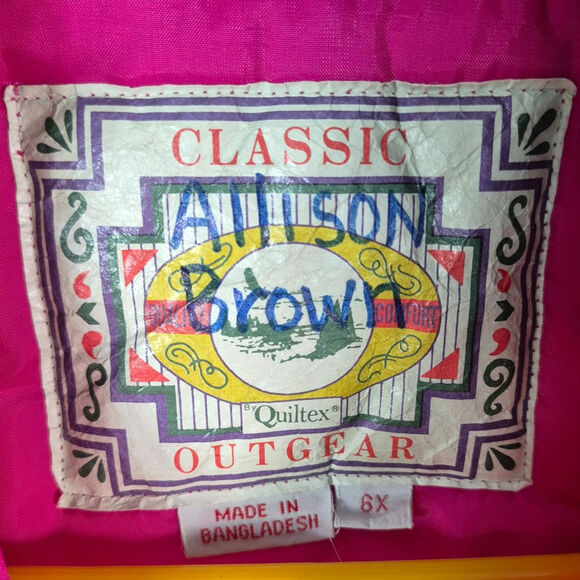 CLASSIC GEAR QUILTEX Vintage Puffy Snow Jacket Youth Size 6X - Picture 9 of 13